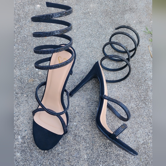 Galaxy Crystal Embedded Wrap-around Heels - Picture 2 of 5